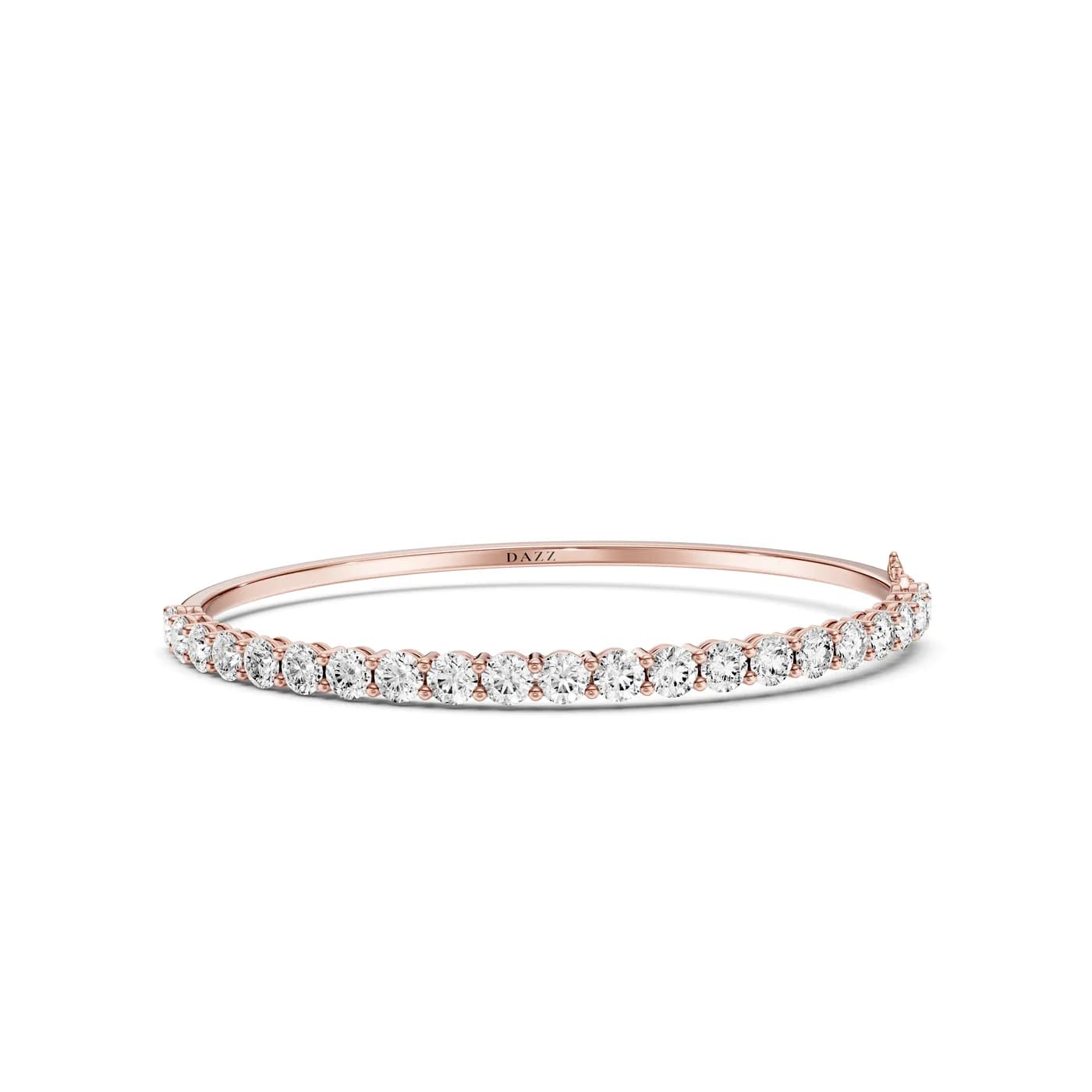 Round Diamond Bangle Bracelet, Rose gold — DAZZ diamonds
