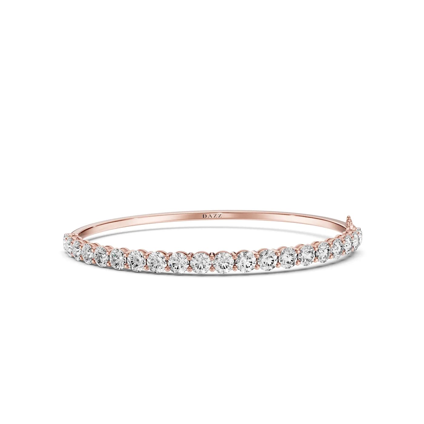 Round Diamond Bangle Bracelet, Rose gold — DAZZ diamonds