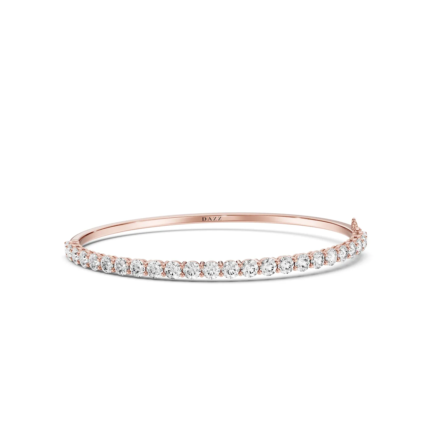 Round Diamond Bangle Bracelet, Rose gold — DAZZ diamonds