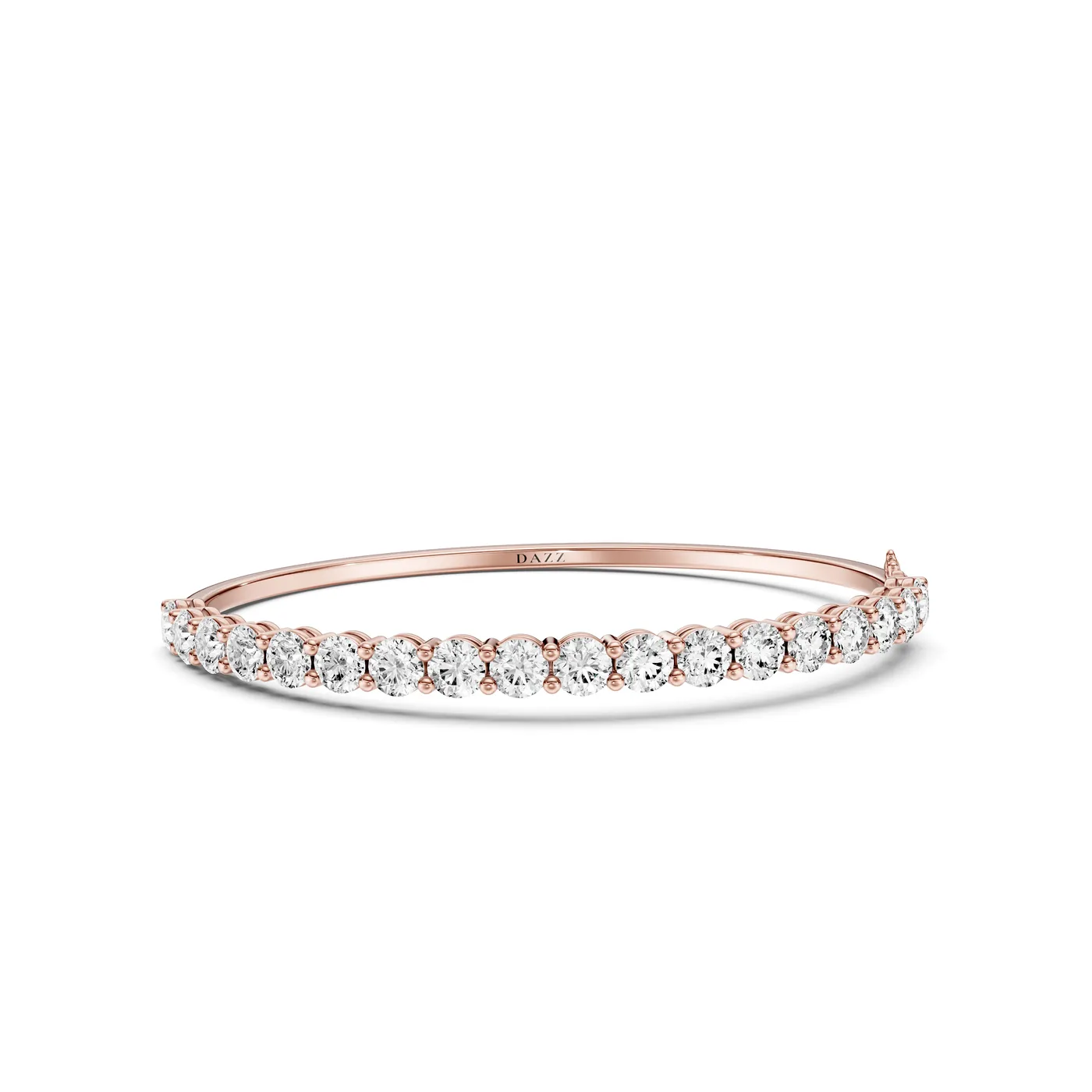 Round Diamond Bangle Bracelet, Round cut, Rose gold — DAZZ diamonds