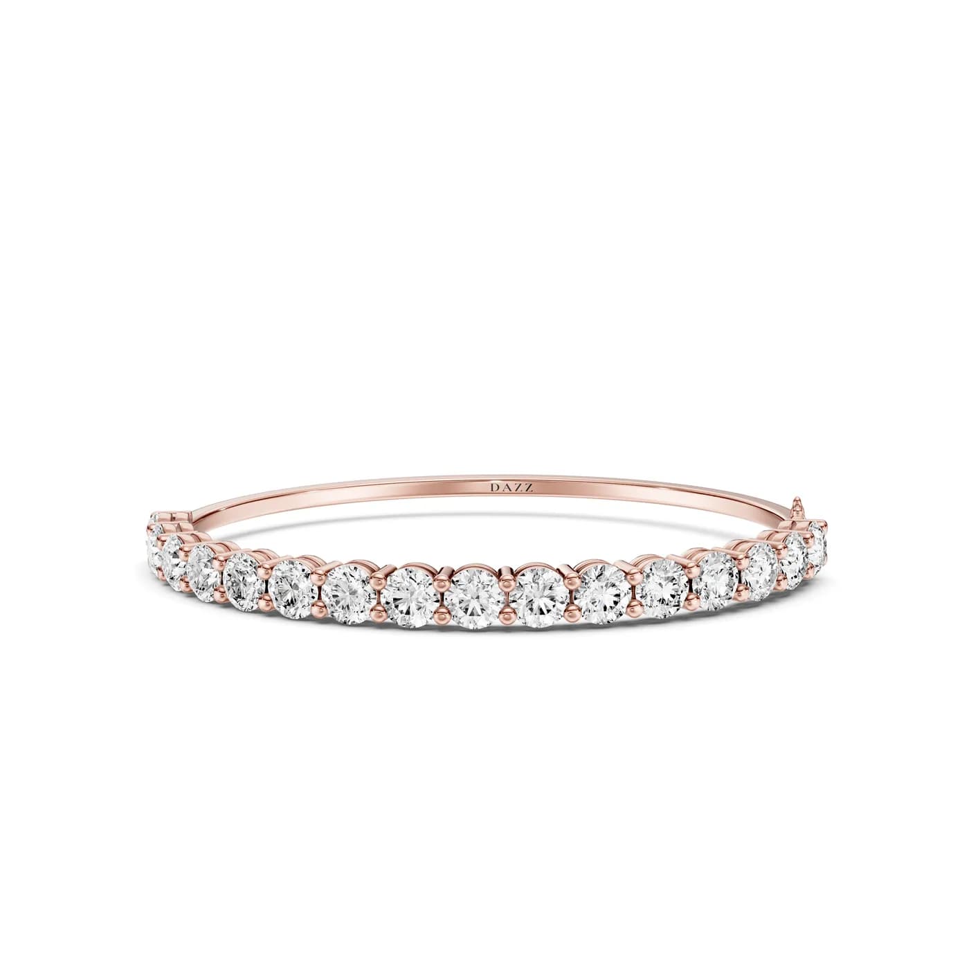Round Diamond Bangle Bracelet, Round cut, Rose gold — DAZZ diamonds