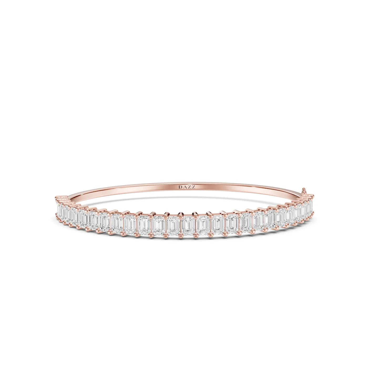 Emerald Diamond Bangle Bracelet, Rose gold — DAZZ diamonds