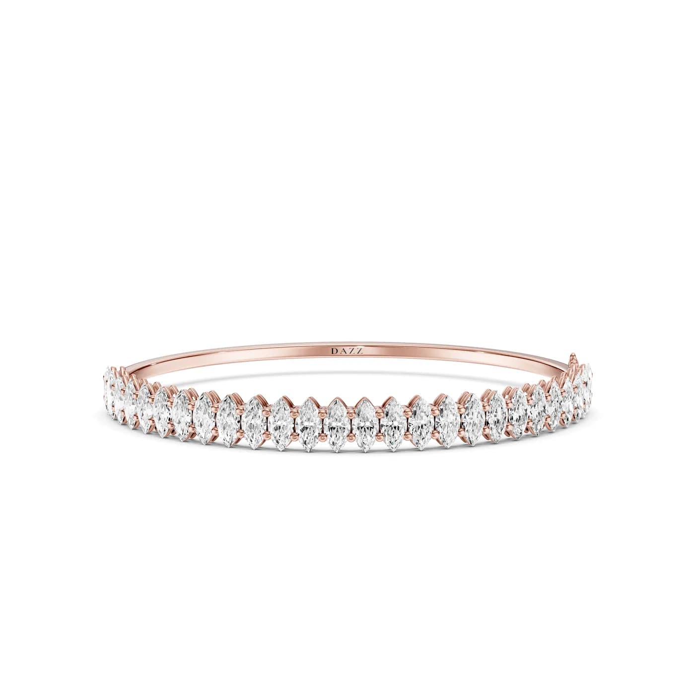 Marquise Diamond Bangle Bracelet, Rose gold — DAZZ diamonds