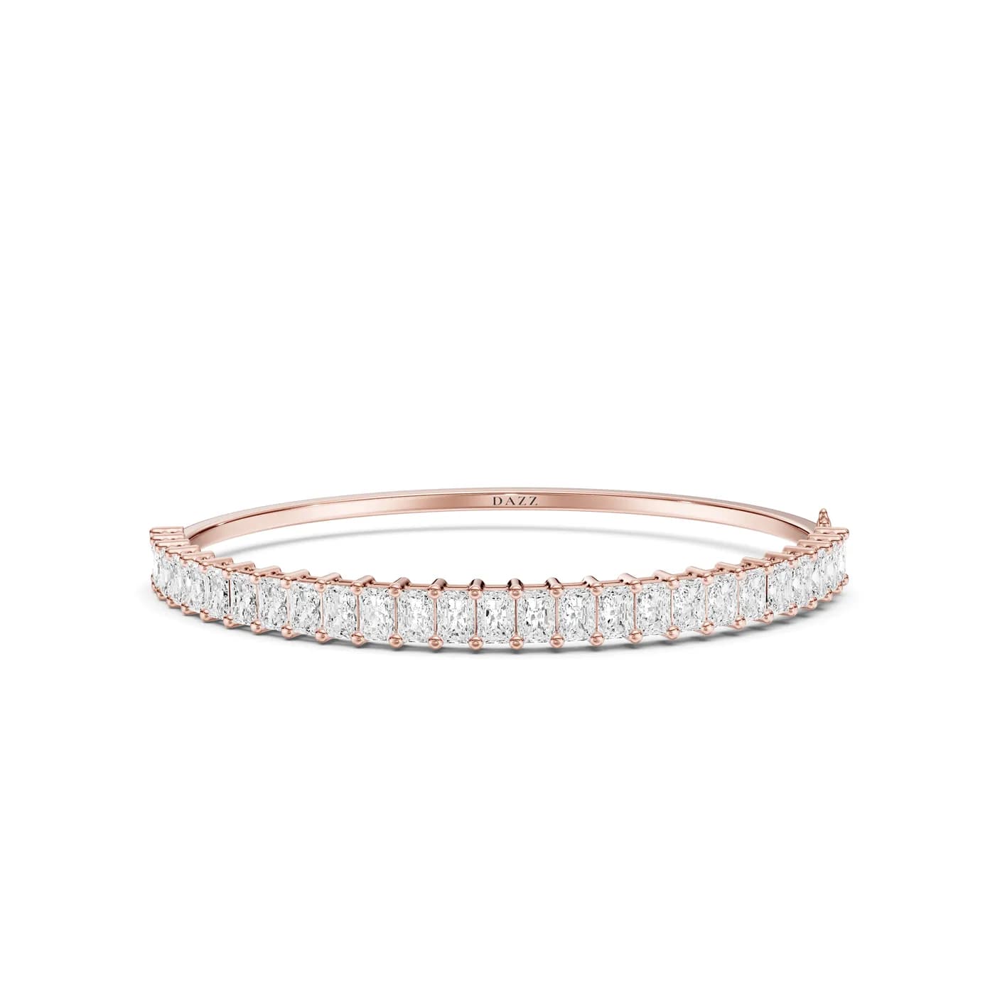 Radiant Diamond Bangle Bracelet, Radiant cut, Rose gold — DAZZ diamonds