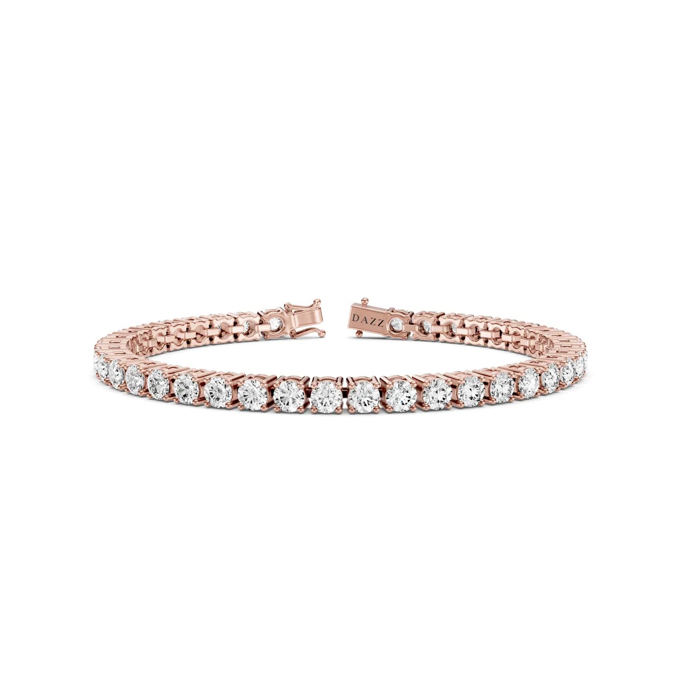 Round Diamond Tennis Bracelet, Rose gold — DAZZ diamonds