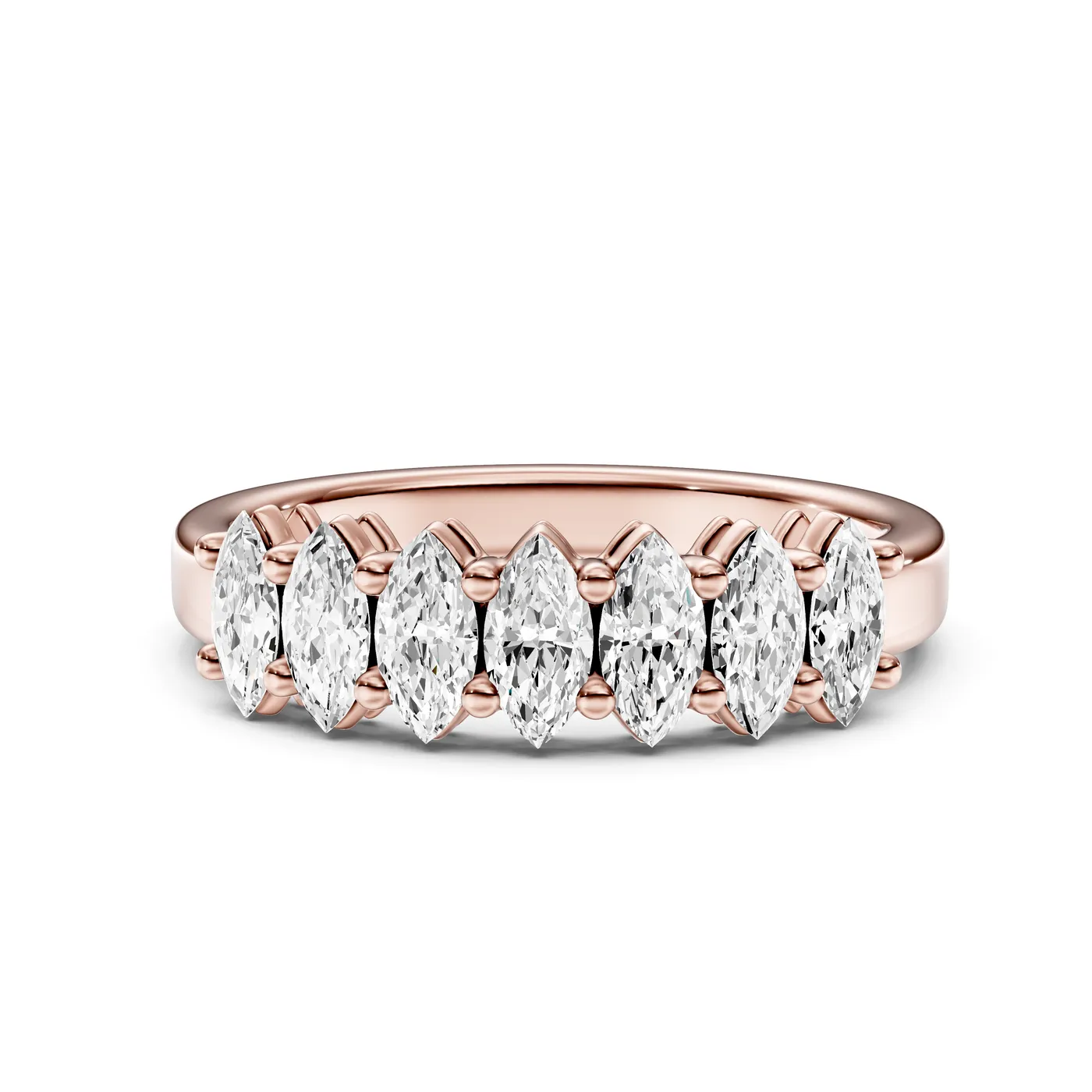 Half Eternity Ring — Marquise, Marquise cut, Rose gold — DAZZ diamonds