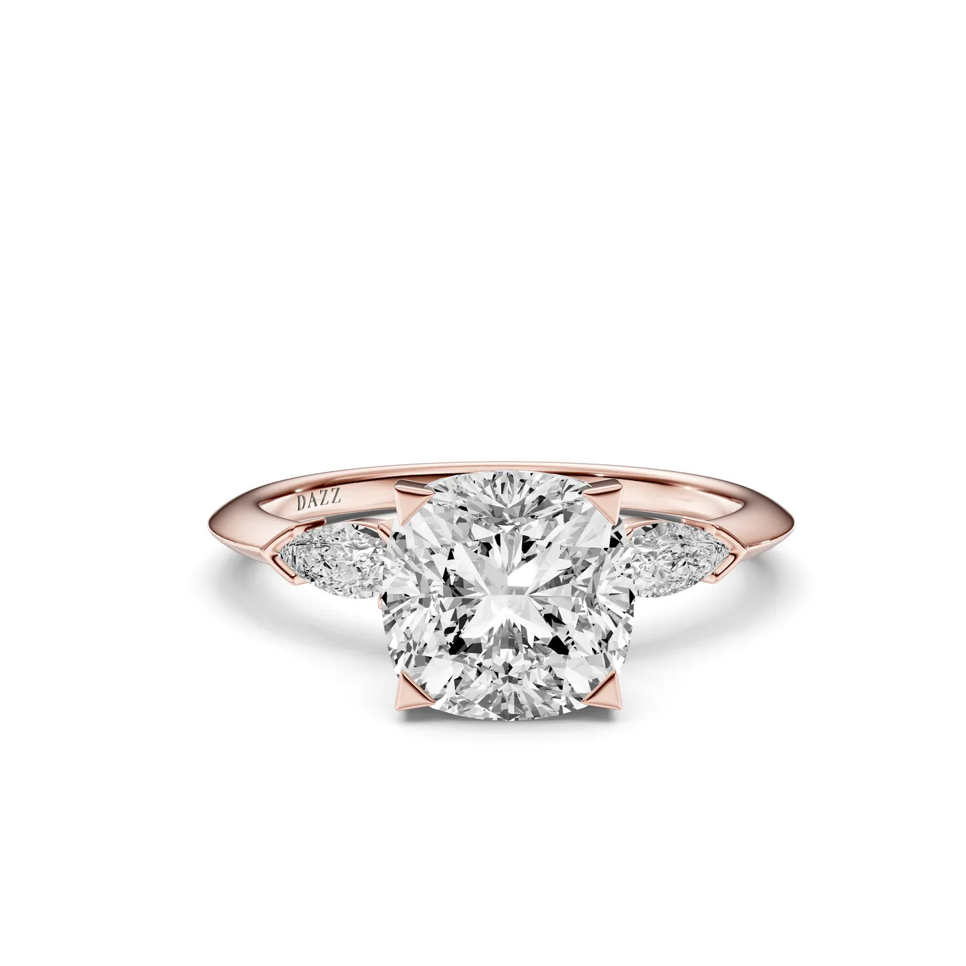 Cushion DAZZ Ring, Rose gold — DAZZ diamonds
