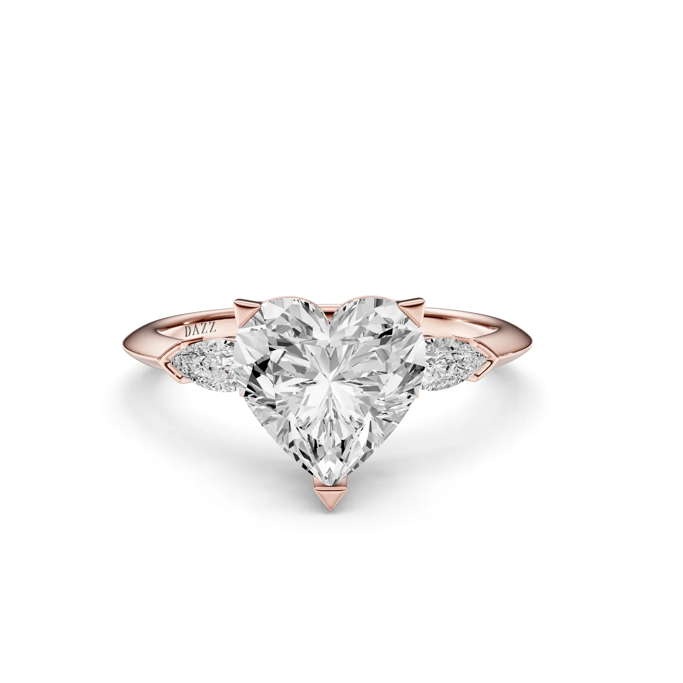 Heart DAZZ Ring, Rose gold — DAZZ diamonds