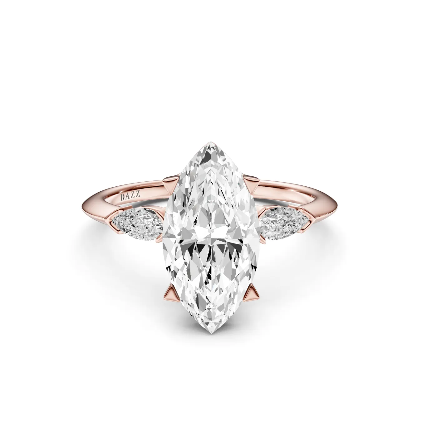 Marquise DAZZ Ring, Rose gold — DAZZ diamonds