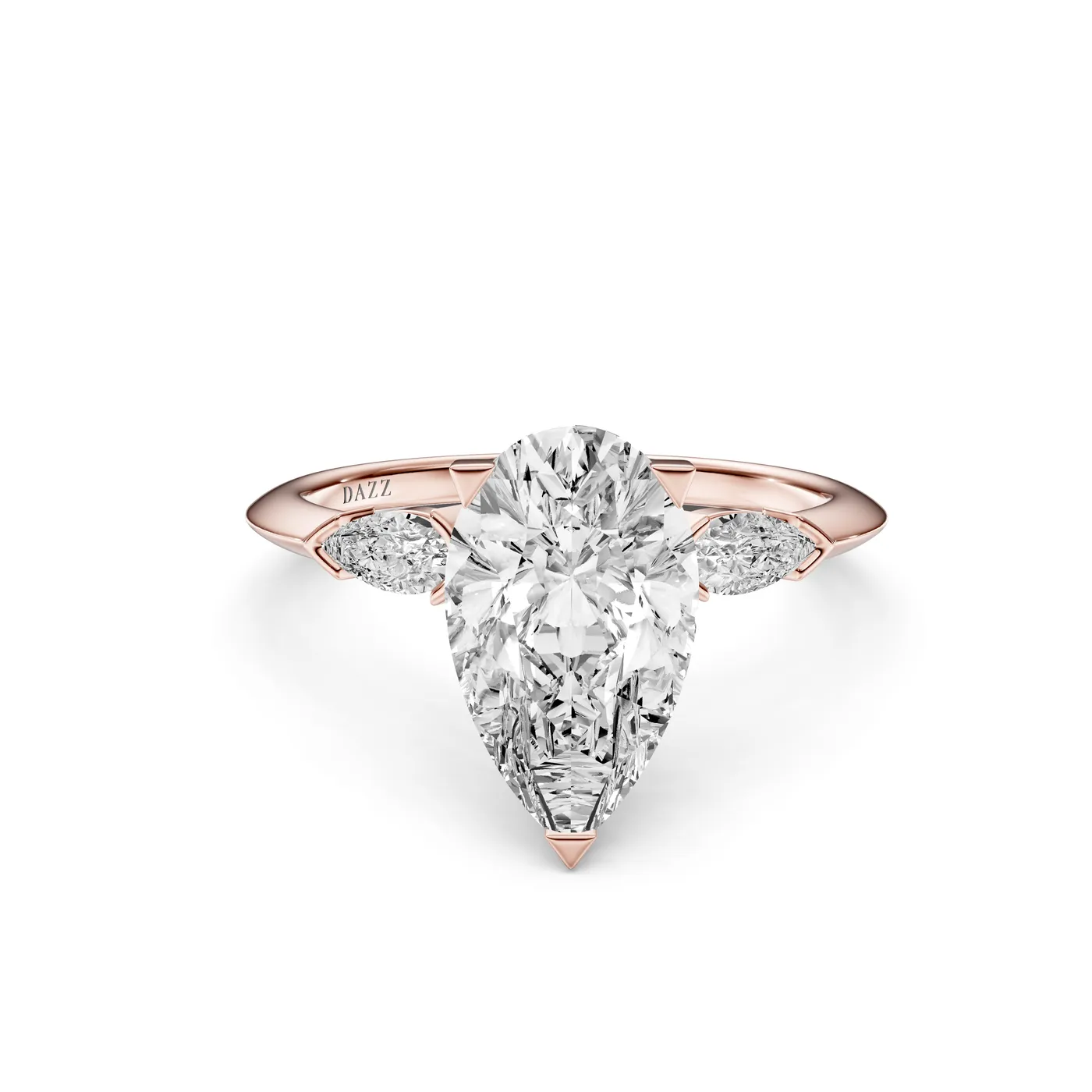 DAZZ Ring — Pear, Pear cut, Rose gold — DAZZ diamonds