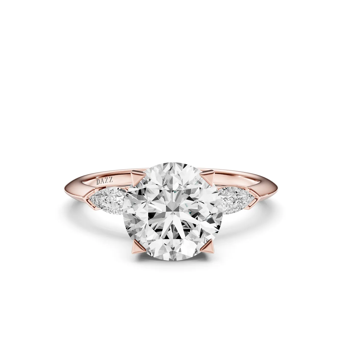 DAZZ Ring — Round, Round cut, Rose gold — DAZZ diamonds