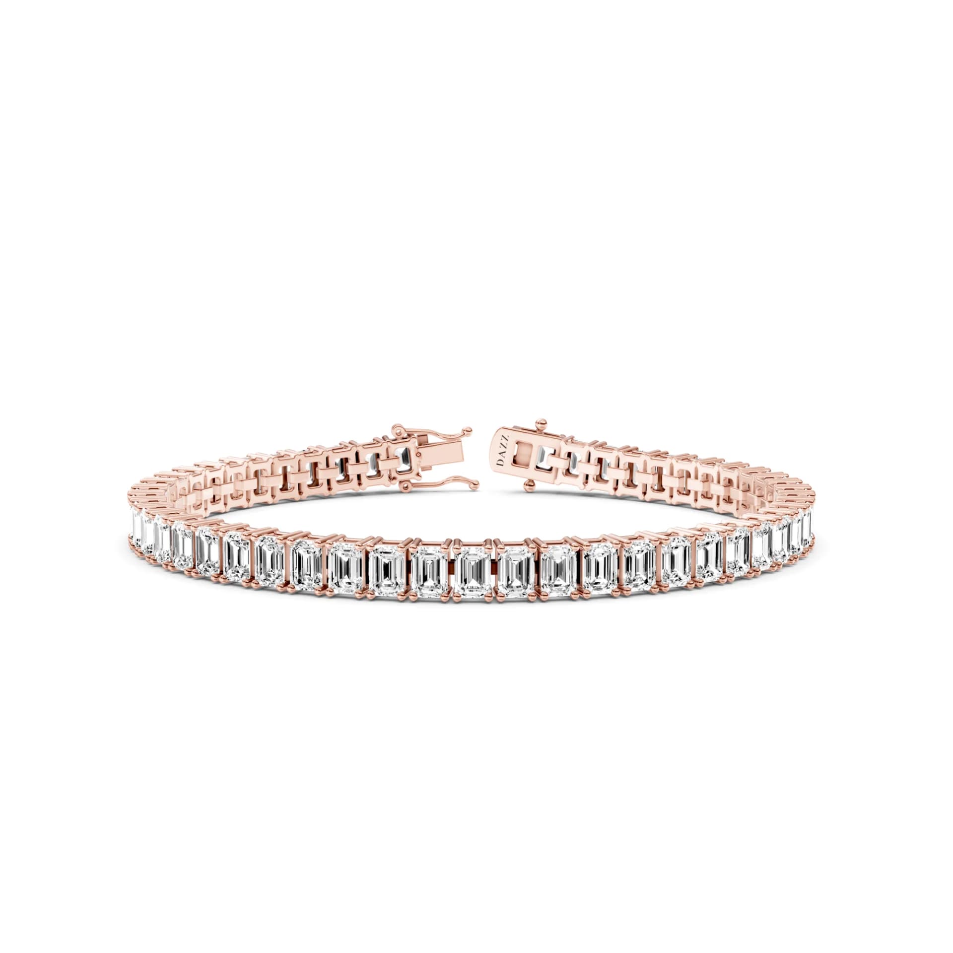 Emerald Diamond Tennis Bracelet, Rose gold — DAZZ diamonds