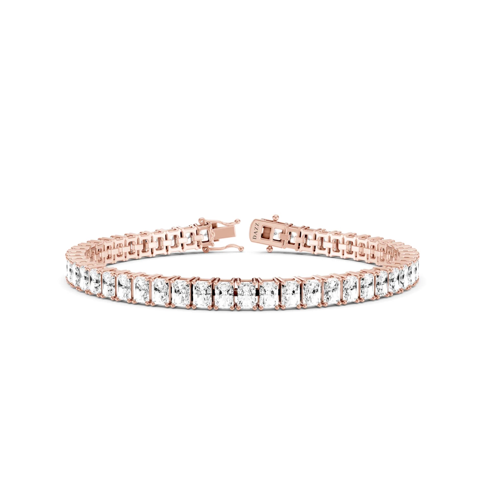 Radiant Diamond Tennis Bracelet, Rose gold — DAZZ diamonds