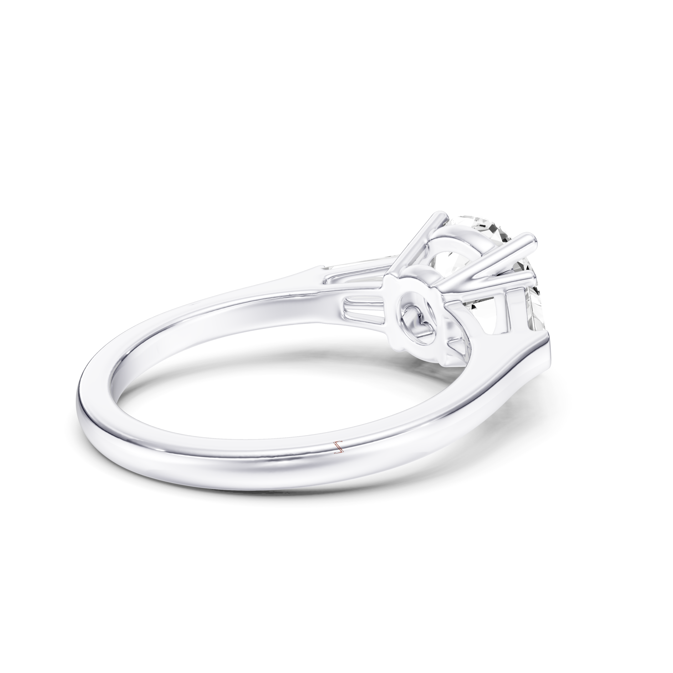 FANELLE 3 STONE TAPERED RING - round