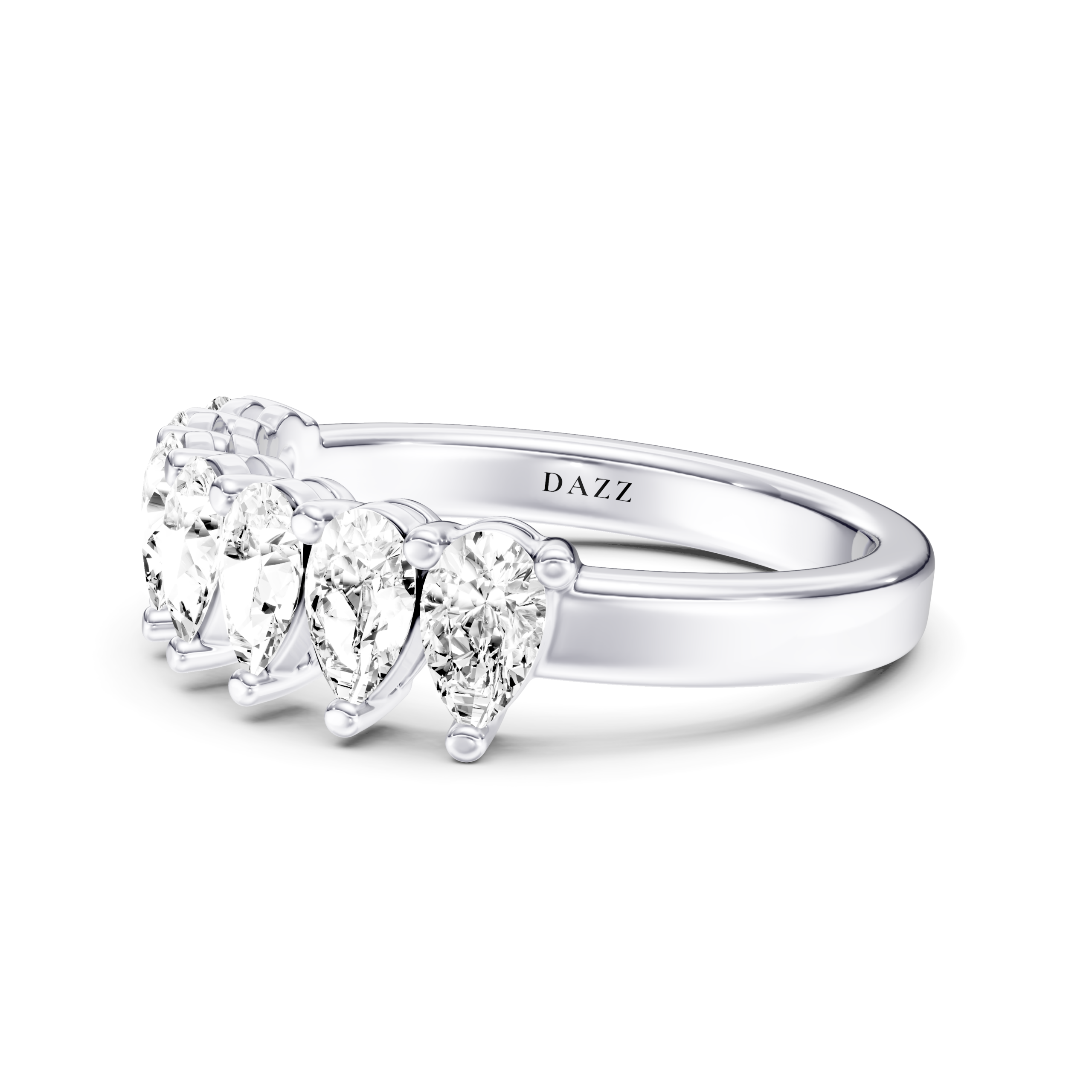 HALF ETERNITY RING - pear