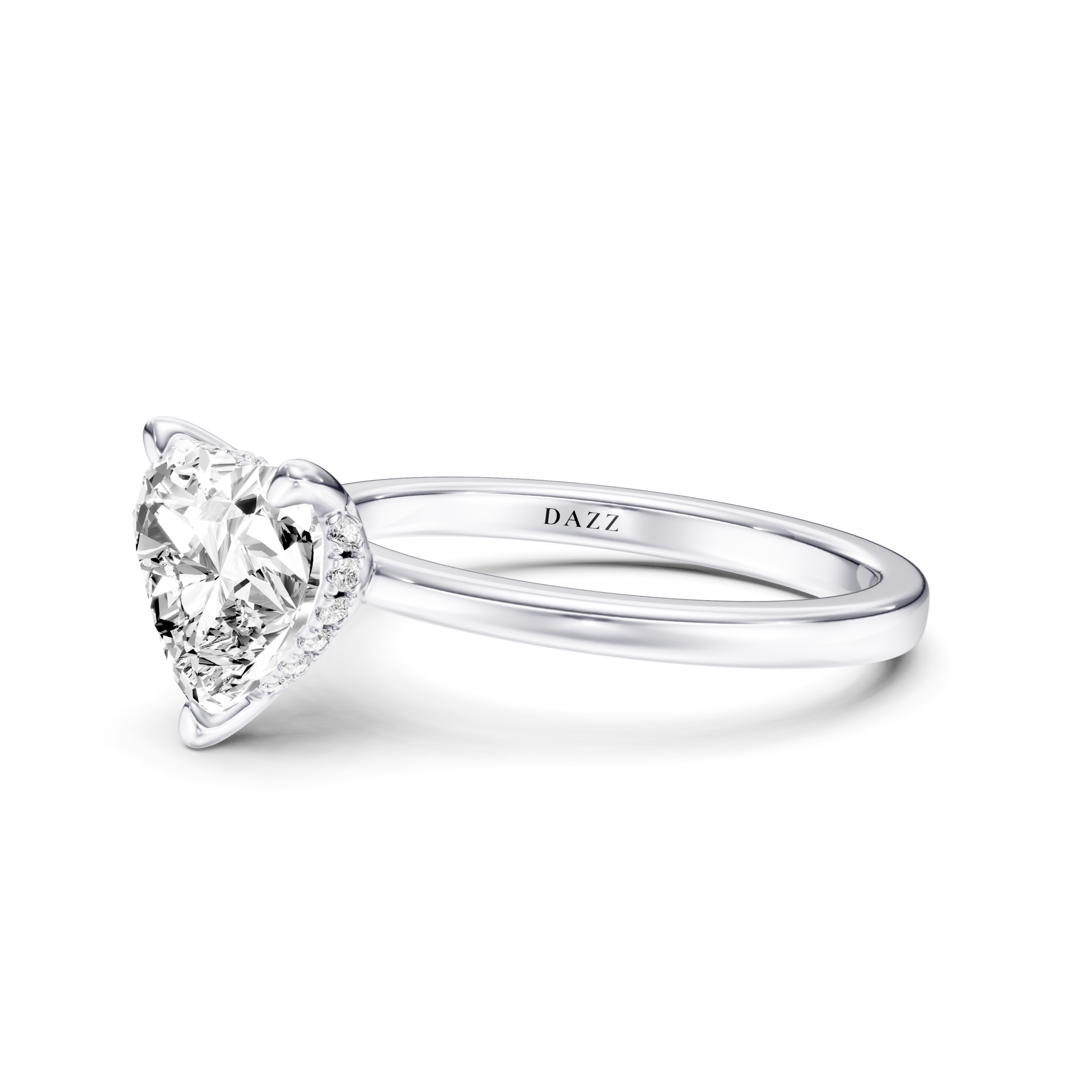 AMORE Hidden Halo RING - heart
