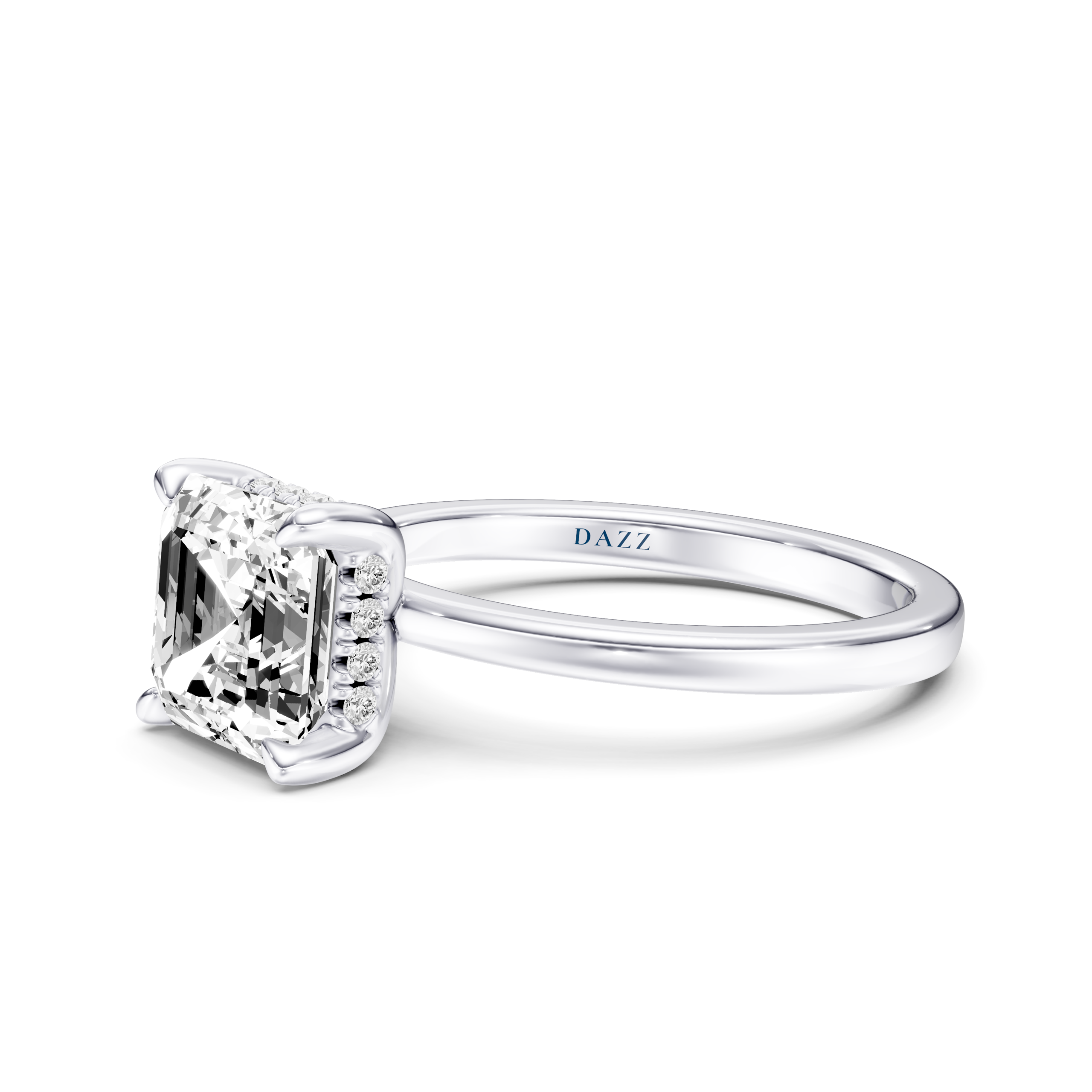 MARVEA Hidden Halo RING - asscher