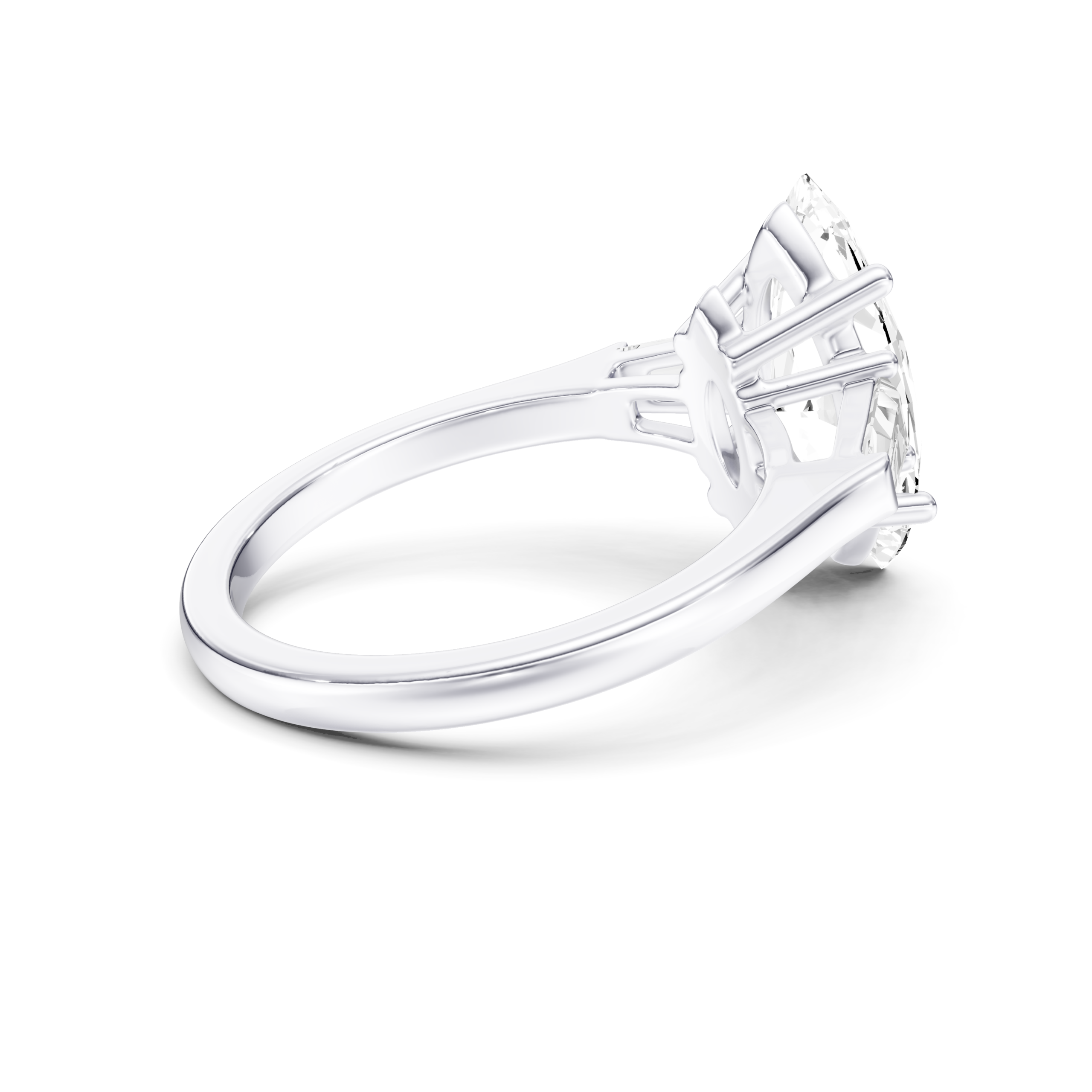 MIRALYN 3 STONE TAPERED RING - marquise