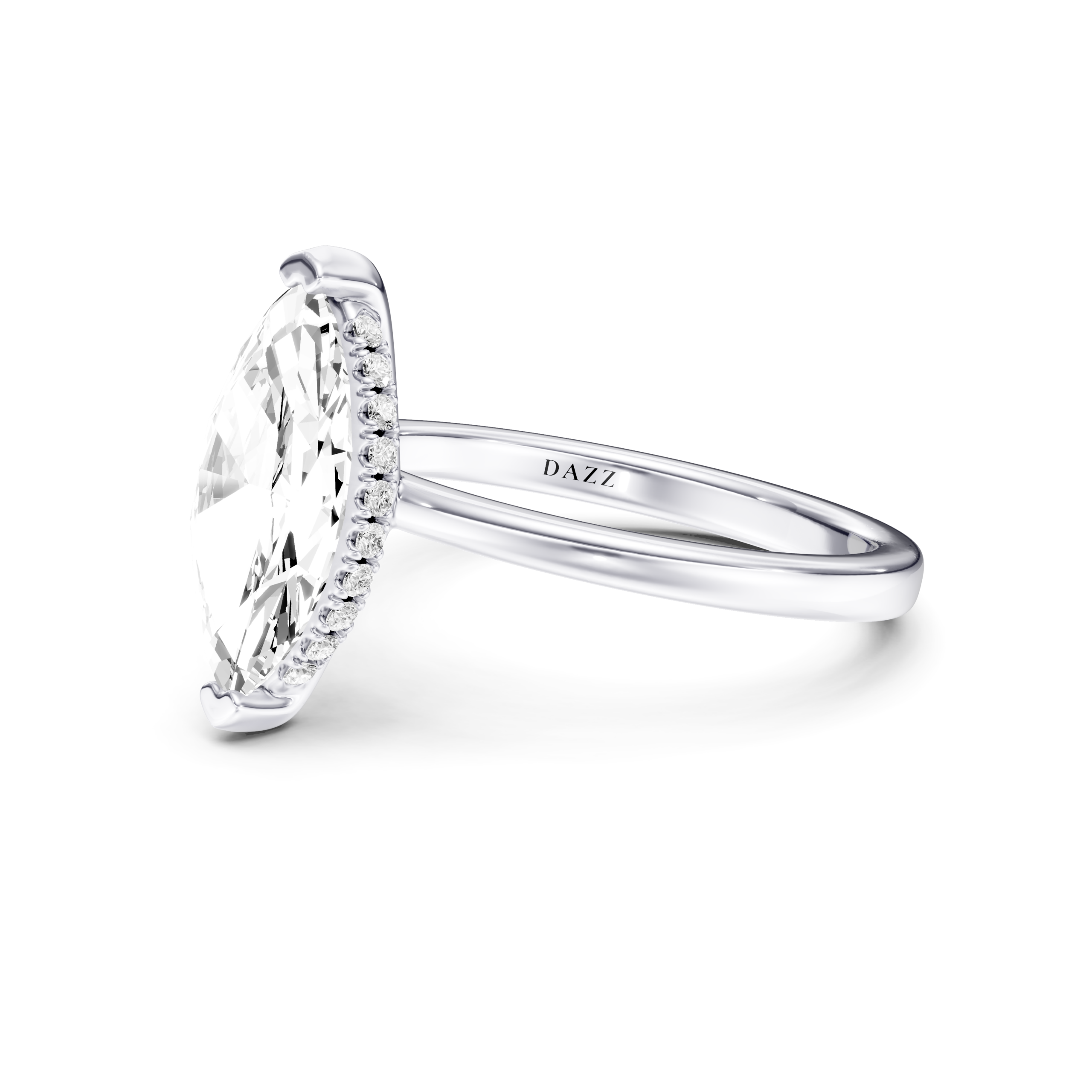 SERAPHINE Hidden Halo RING - marquise
