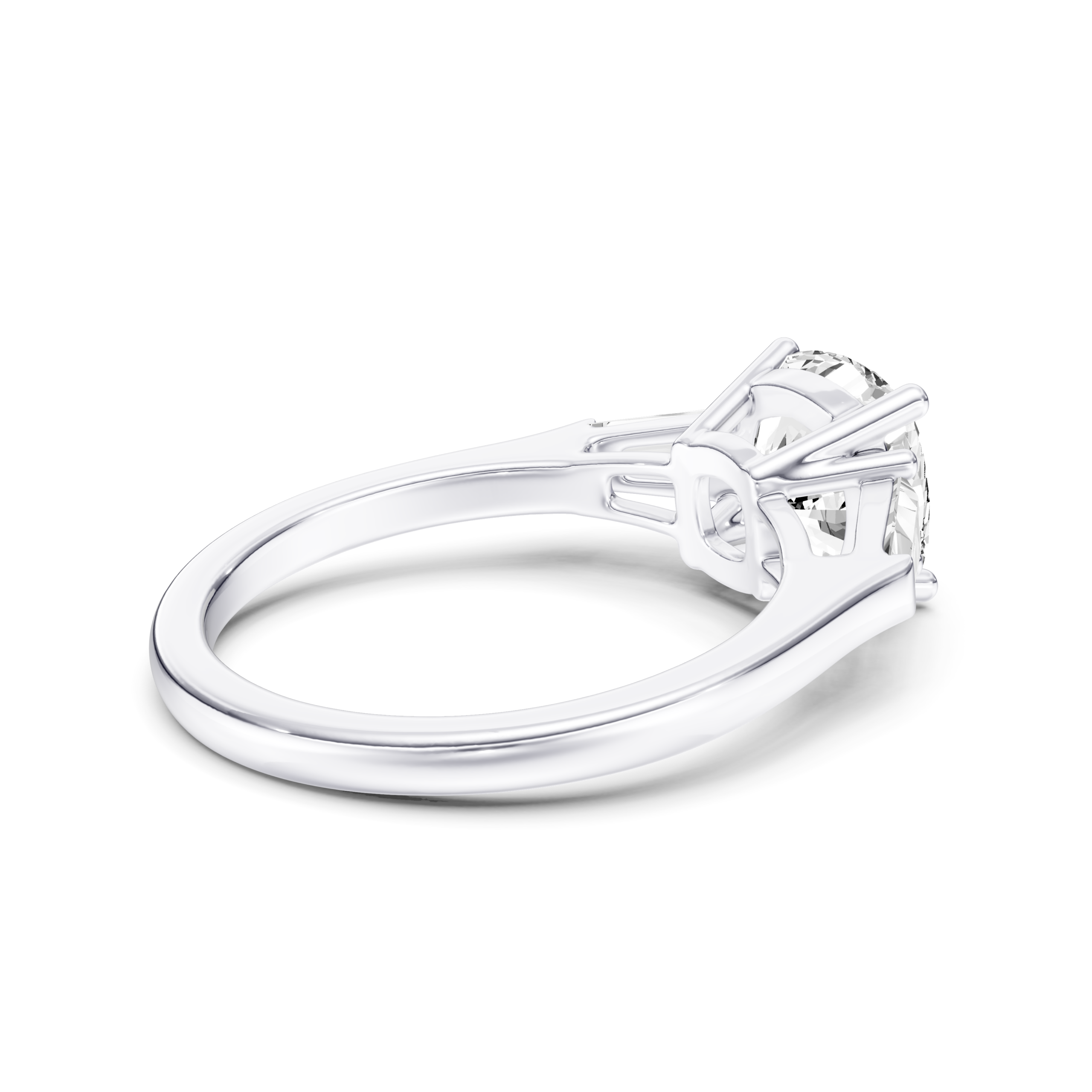 CADELIA 3 STONE TAPERED RING - cushion