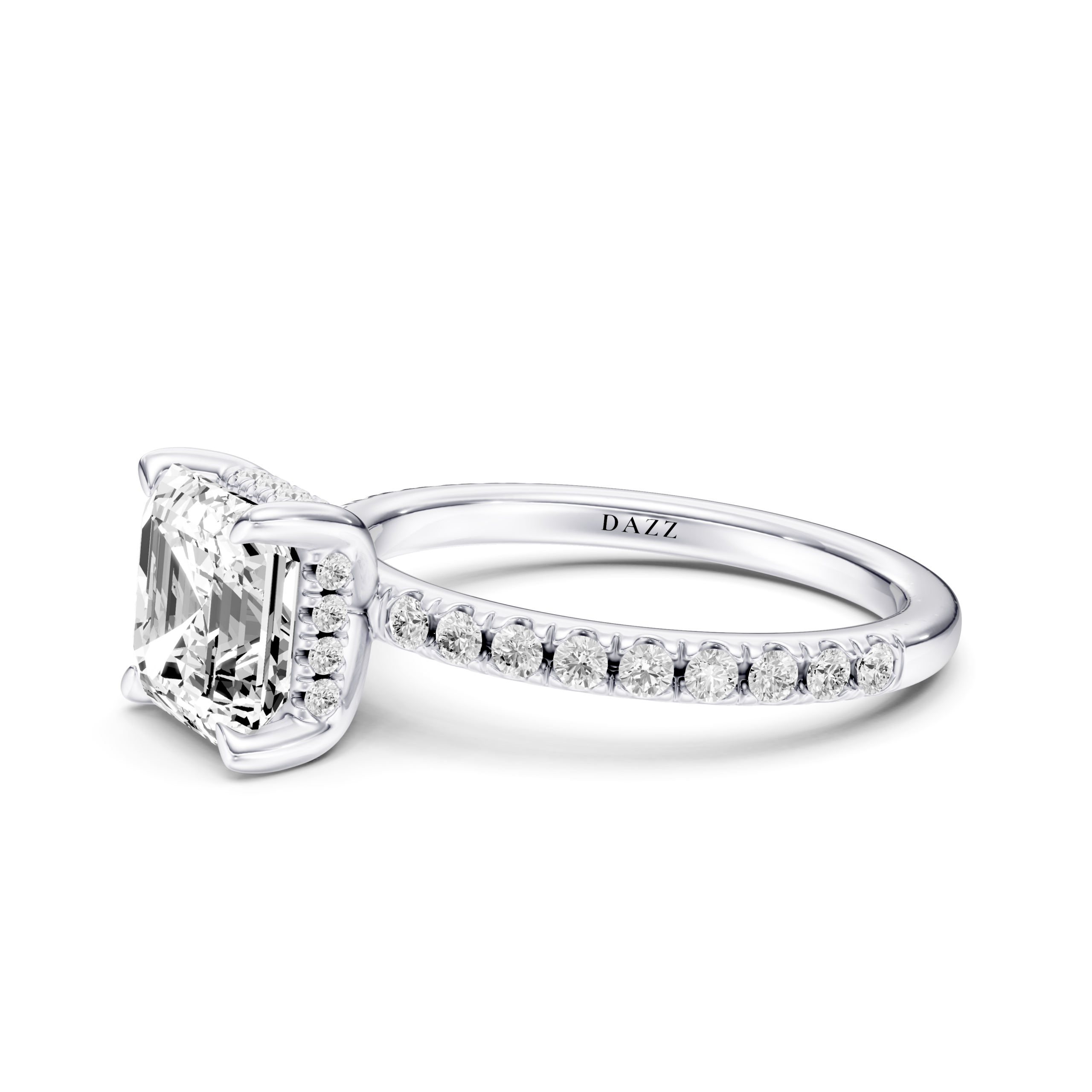 CAMILA PAVE RING asscher