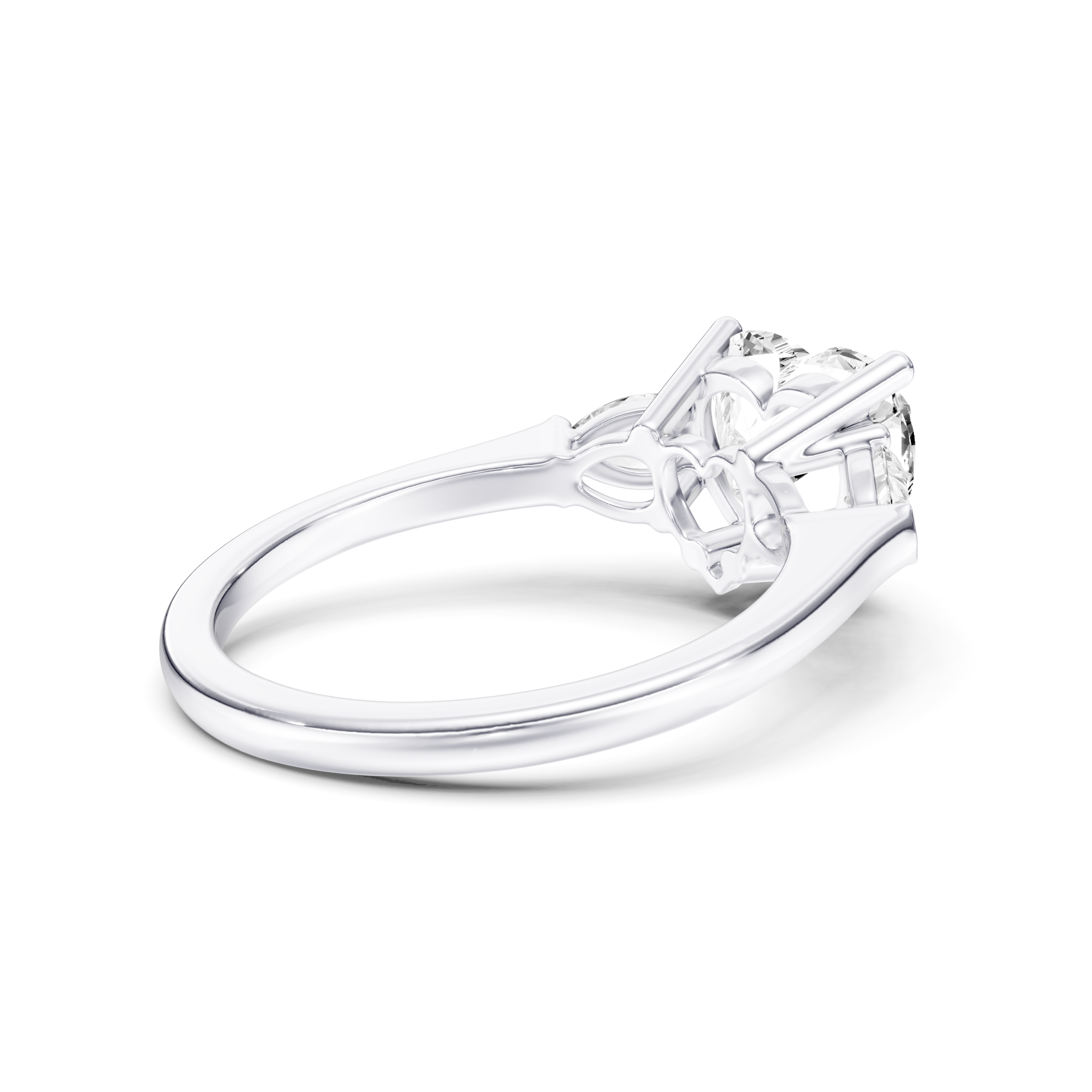 CORVELLE 3 STONE PEAR RING - heart