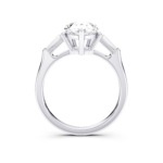 ISOLANIE 3 STONE TAPERED RING - pear