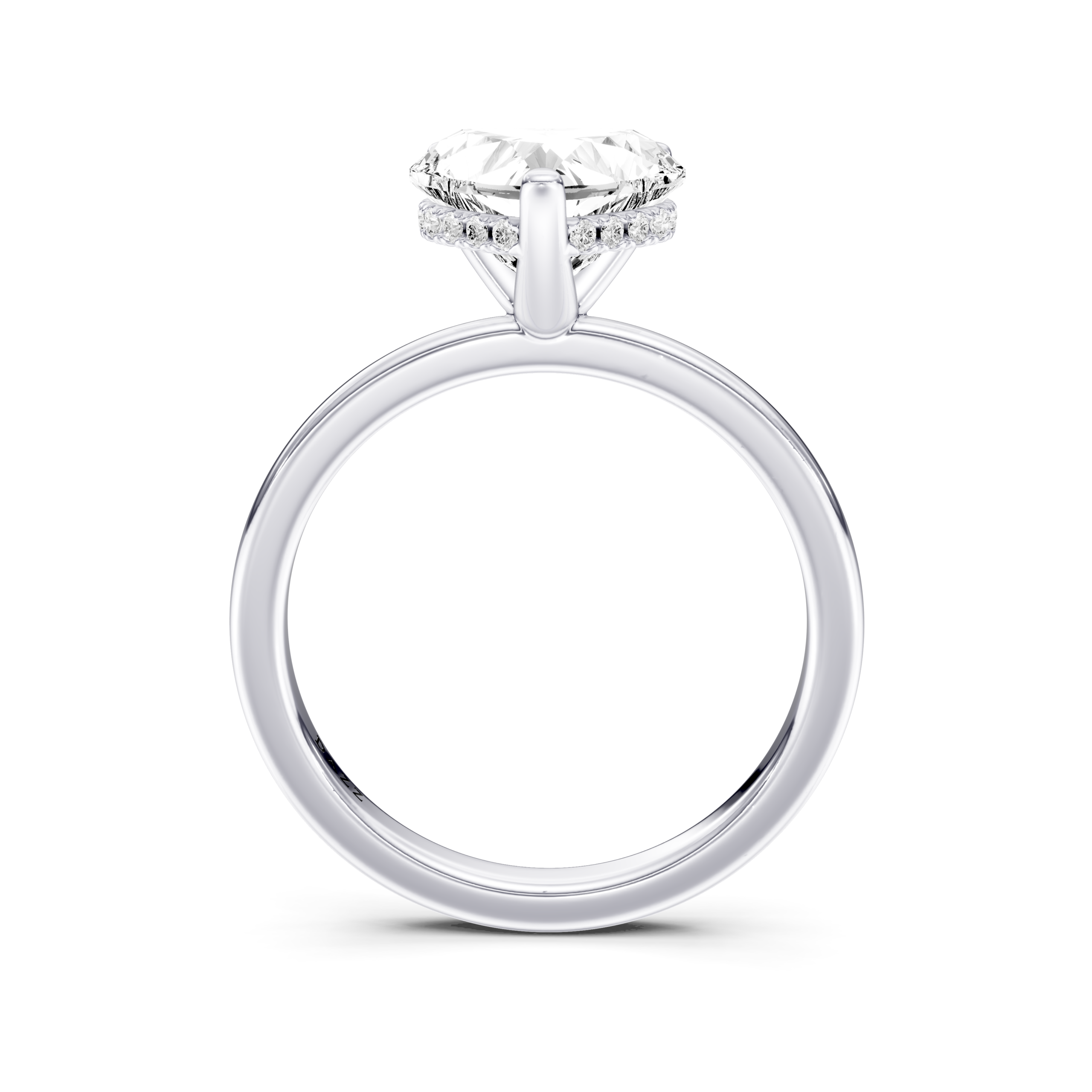 AMORE Hidden Halo RING - heart