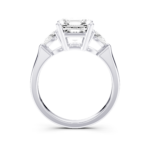 LUNEVIA 3 STONE PEAR RING - asscher