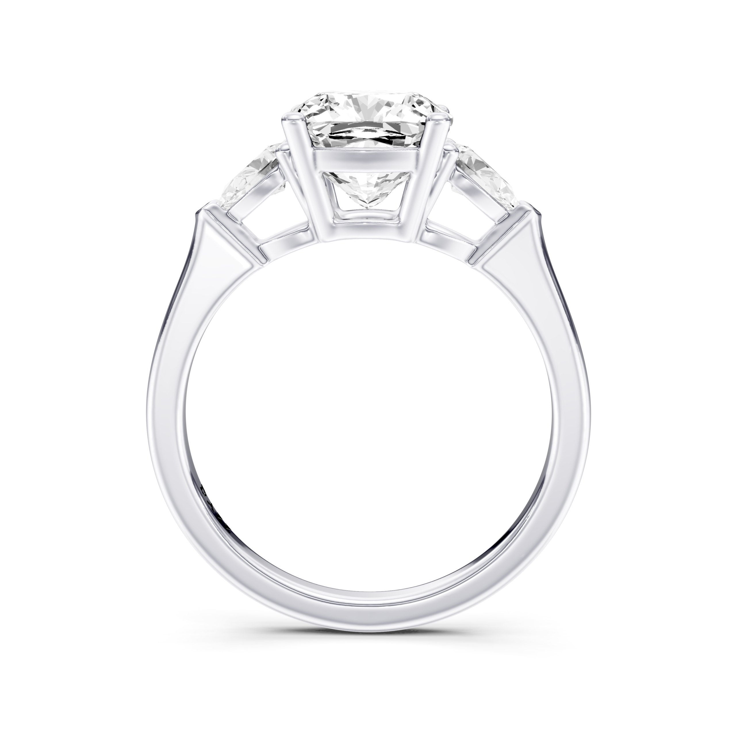 MARELLA 3 STONE PEAR RING - cushion