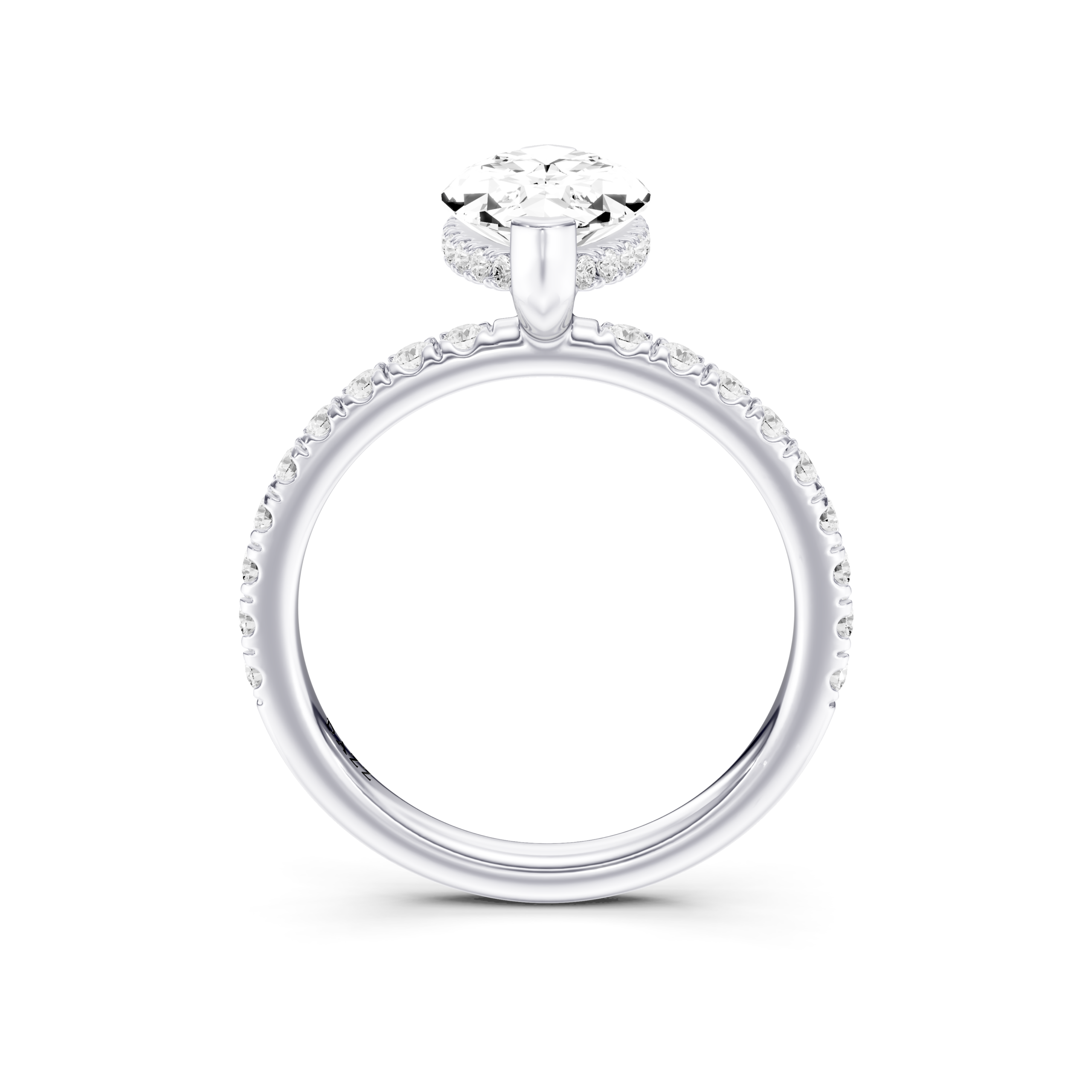 MARIENNE PAVE RING marquise