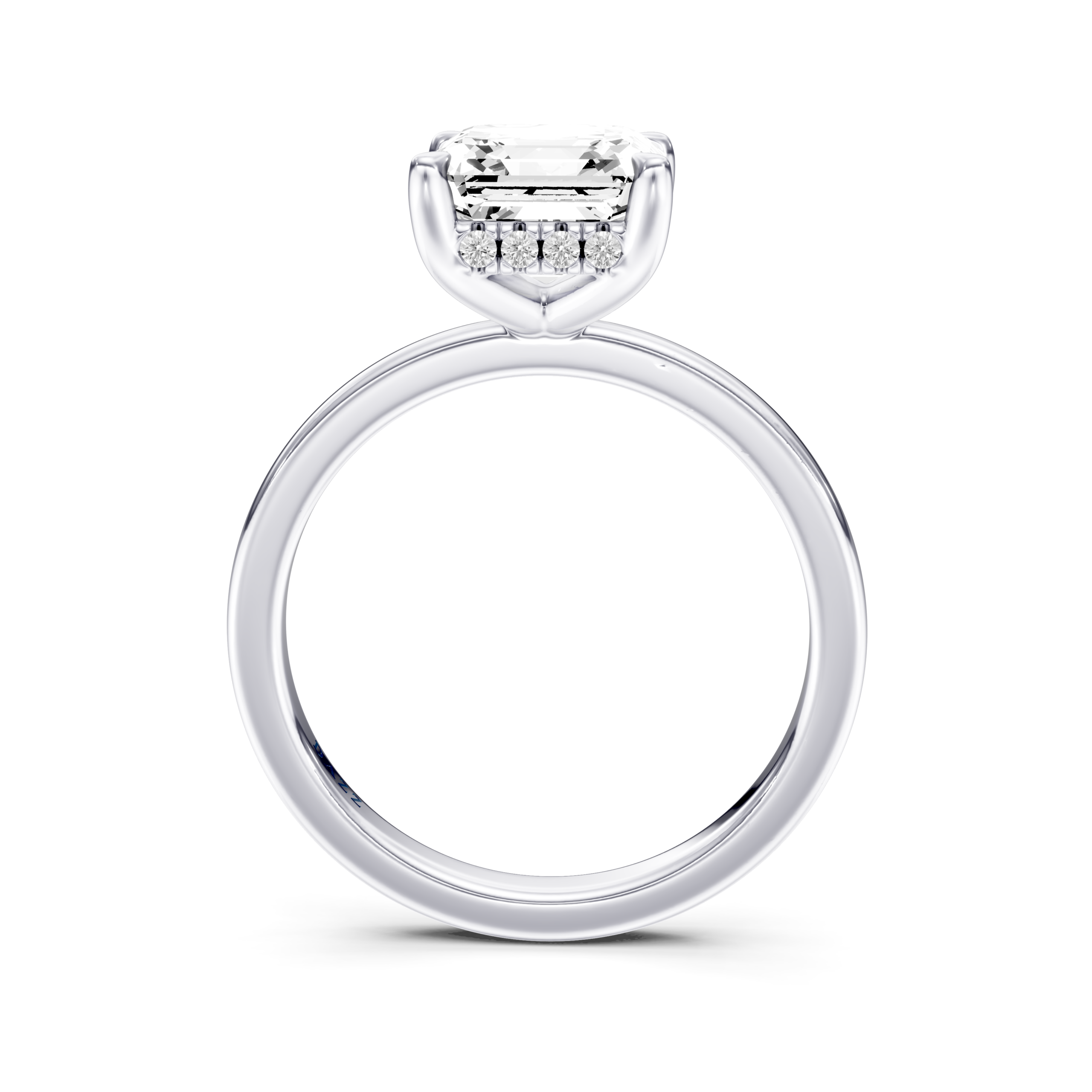 MARVEA Hidden Halo RING - asscher