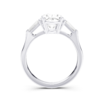 NAELIA 3 STONE TAPERED RING - oval