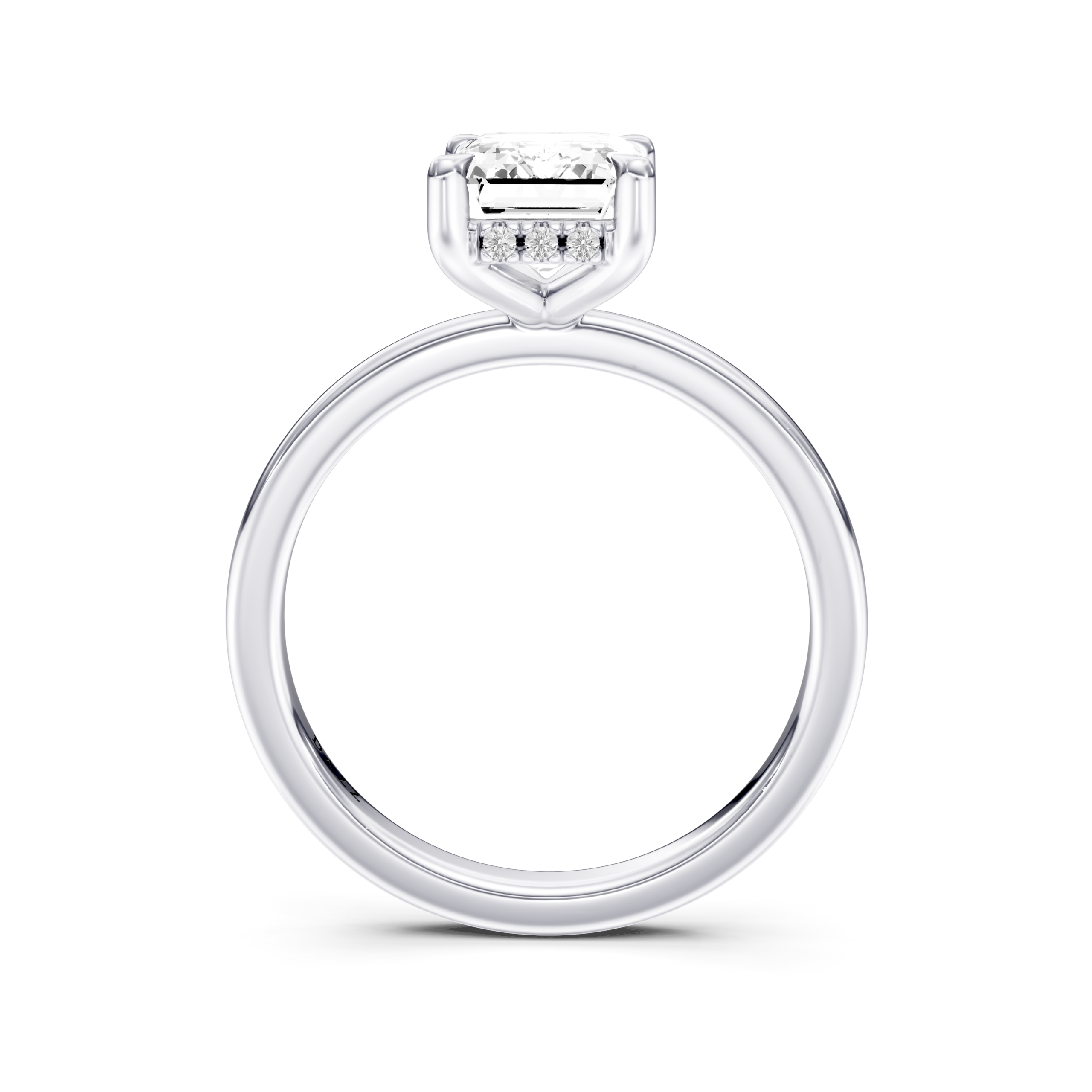 VERLENE Hidden Halo RING - emerald