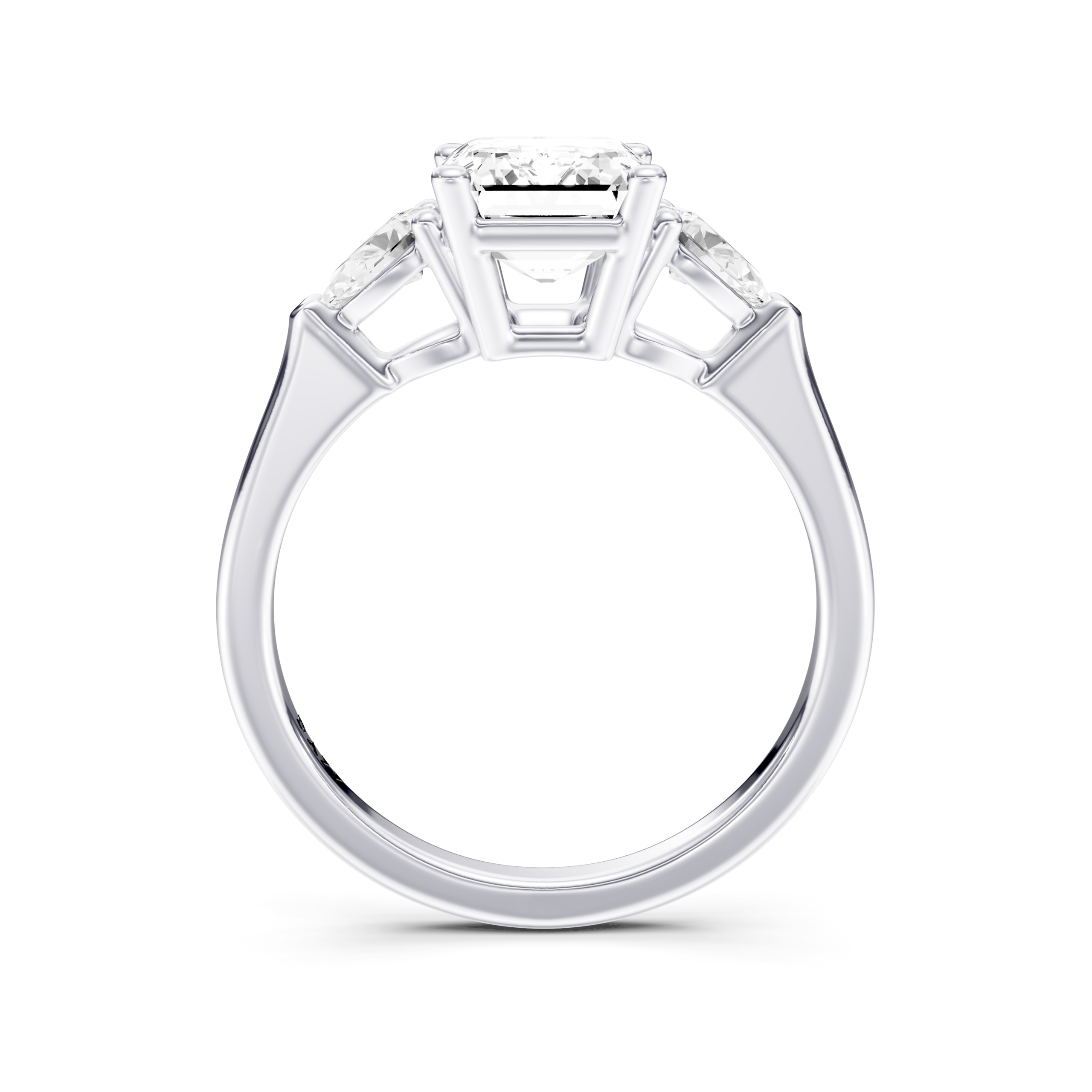 VIVARINE 3 STONE PEAR RING - emerald