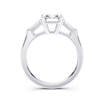 BRIAVEL 3 STONE TAPERED RING - radiant
