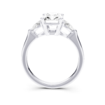 BRIVIA 3 STONE PEAR RING - radiant