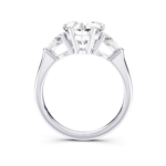 CORVELLE 3 STONE PEAR RING - heart