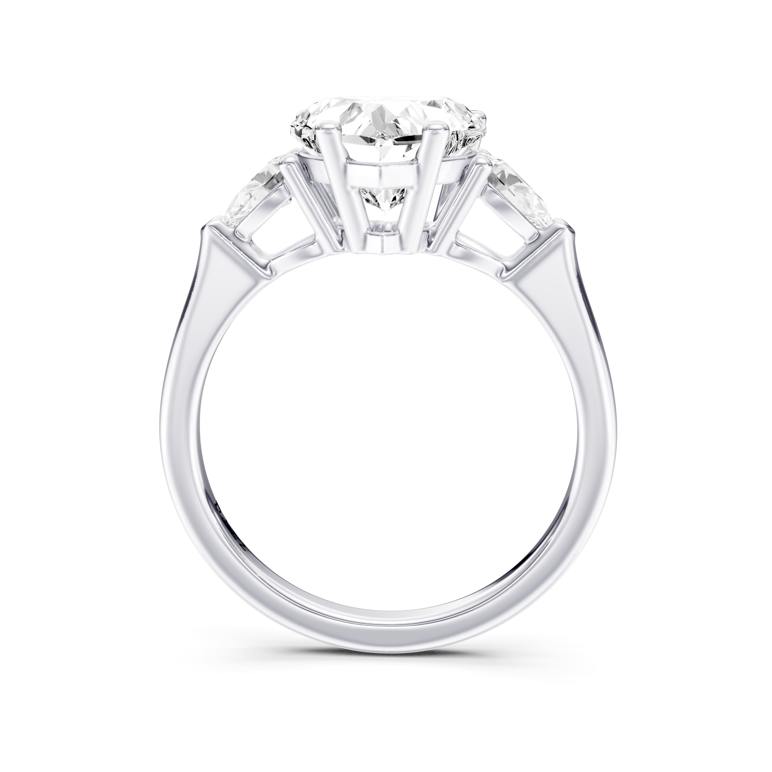 CORVELLE 3 STONE PEAR RING - heart