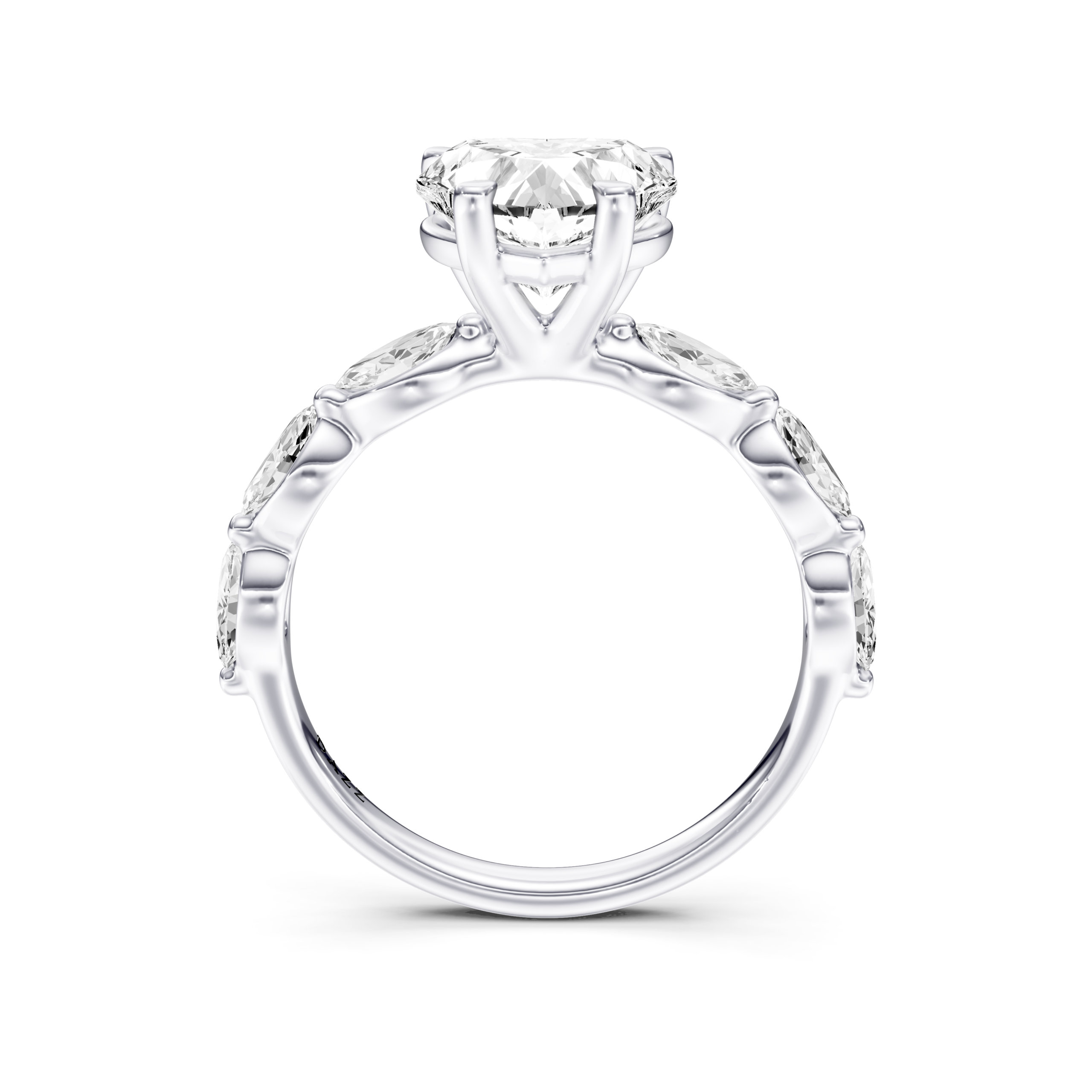 AMANDINE solitaire marquise - heart