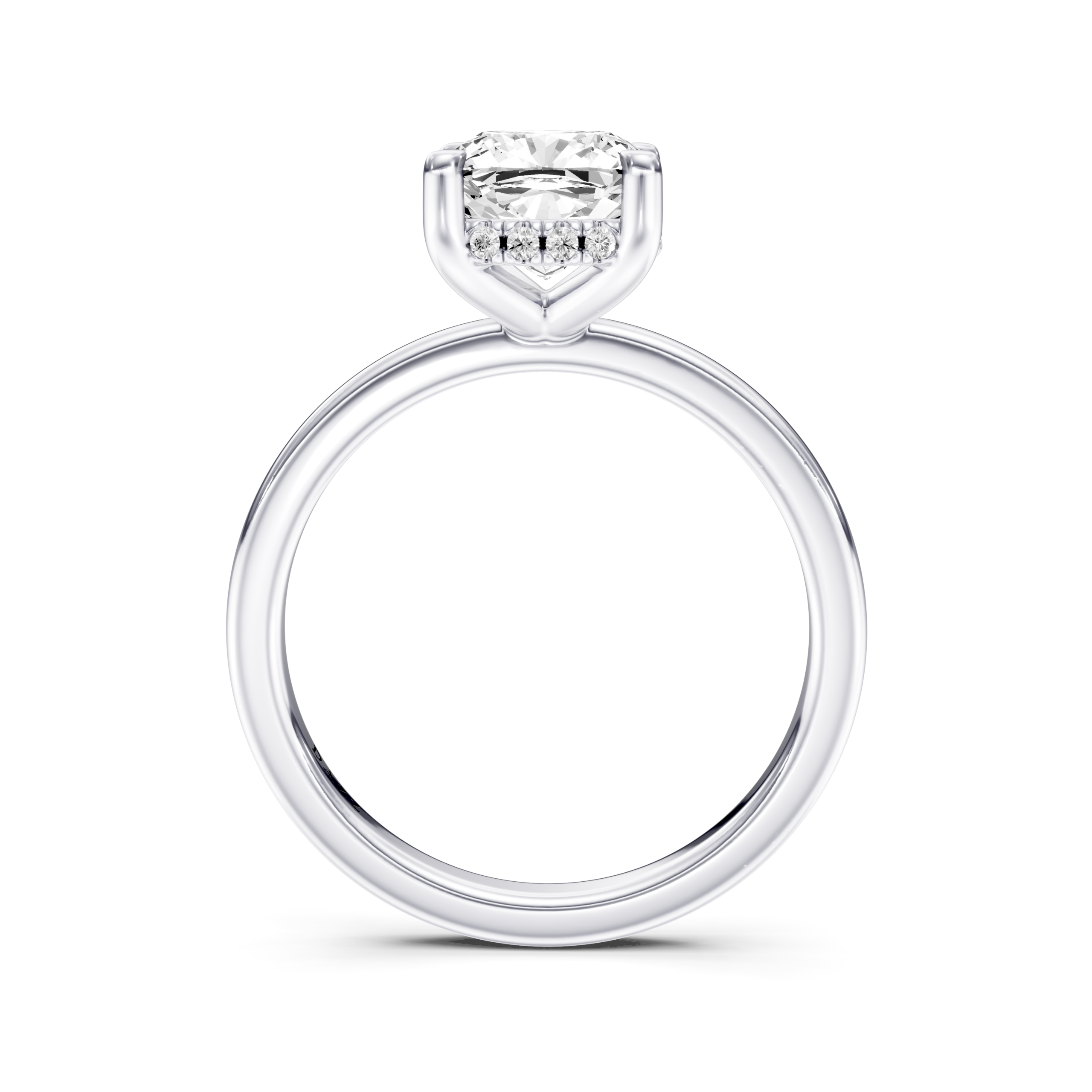 ADALIA Hidden Halo RING - cushion