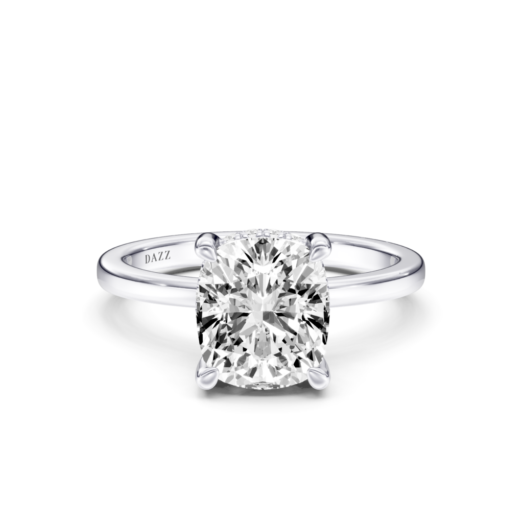 ADALIA Hidden Halo RING - cushion