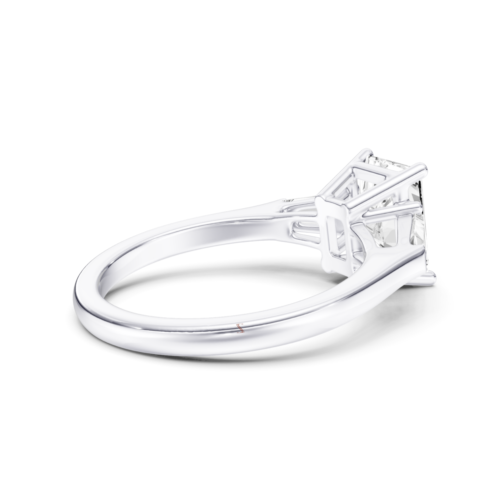 BRIAVEL 3 STONE TAPERED RING - radiant