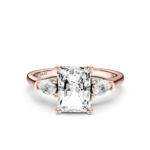 BRIVIA 3 STONE PEAR RING - radiant