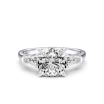 CADELIA 3 STONE TAPERED RING - cushion