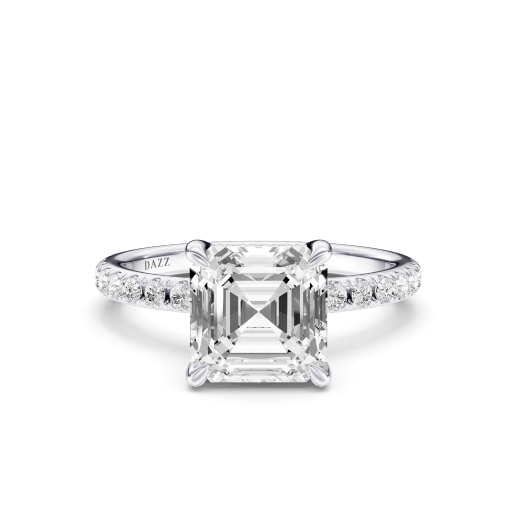 CAMILA PAVE RING asscher