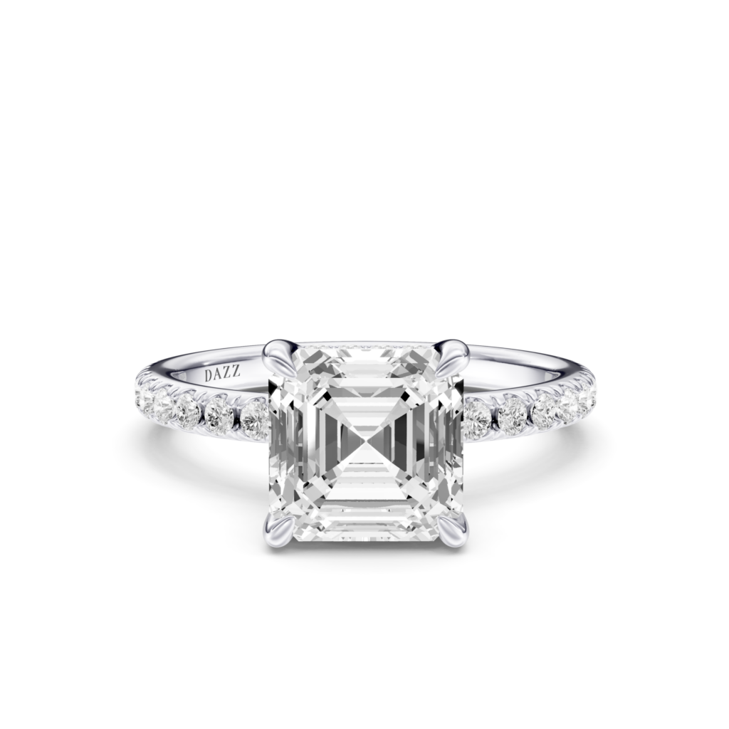 CAMILA PAVE RING asscher
