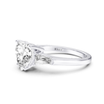 CORALIE 3 STONE TAPERED RING - cushion