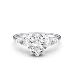 CORVELLE 3 STONE PEAR RING - heart