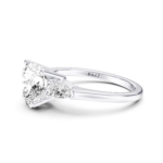 CORVELLE 3 STONE PEAR RING - heart